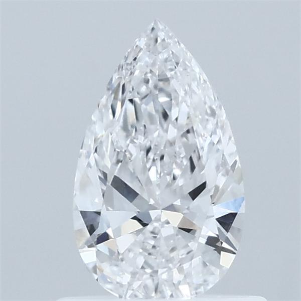 0.63 Carat Pear Lab Grown Diamond, Very Good Polish, D Color, VVS2 Clarity