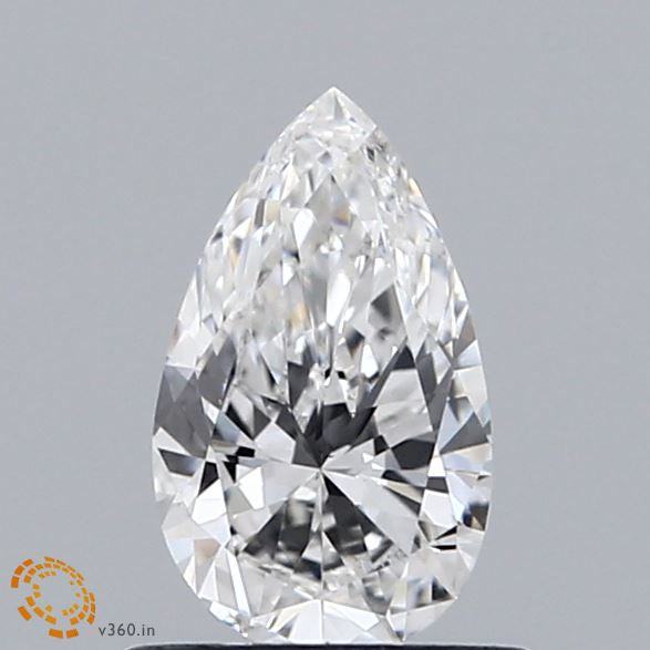 0.63 Carat Pear Lab Grown Diamond, Very Good Polish, E Color, VS1 Clarity