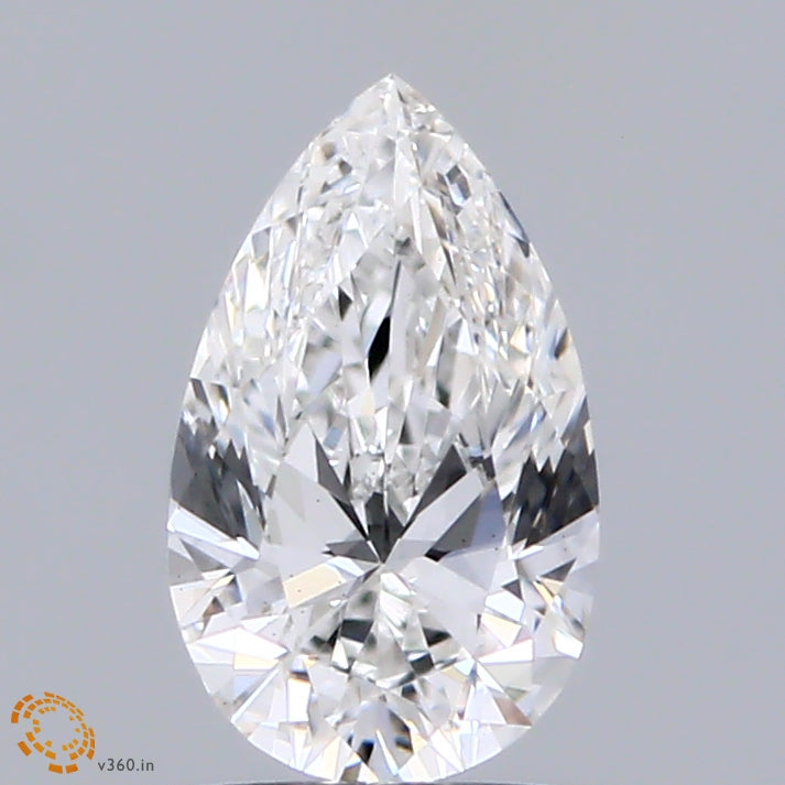 0.64 Carat Pear Lab Grown Diamond, Excellent Polish, E Color, VS2 Clarity