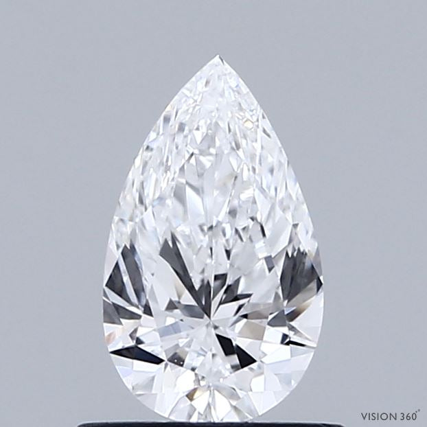 0.72 Carat Pear Lab Grown Diamond, Very Good Polish, D Color, VS1 Clarity