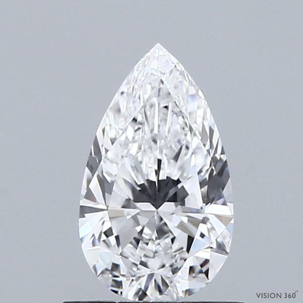 0.76 Carat Pear Lab Grown Diamond, Very Good Polish, D Color, VVS2 Clarity