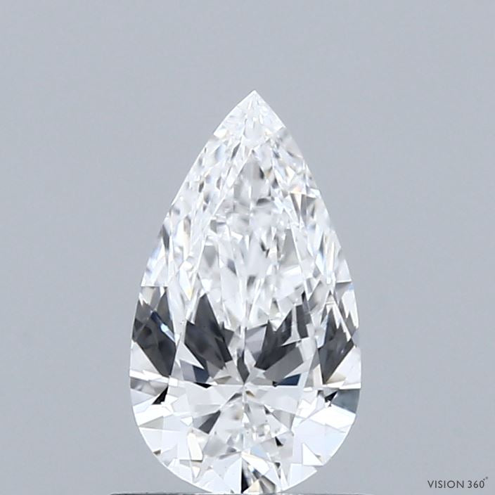 0.81 Carat Pear Lab Grown Diamond, Very Good Polish, D Color, VVS2 Clarity
