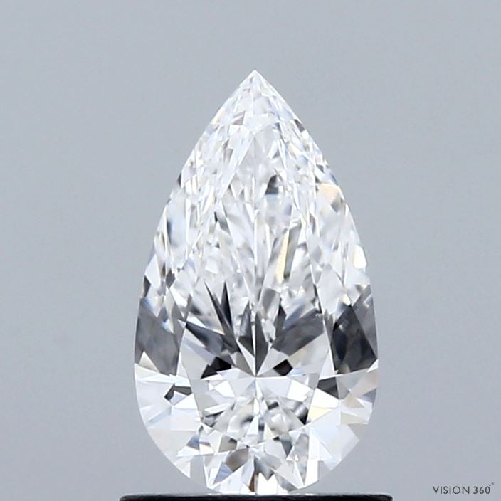 1.00 Carat Pear Lab Grown Diamond, Excellent Polish, E Color, VVS1 Clarity