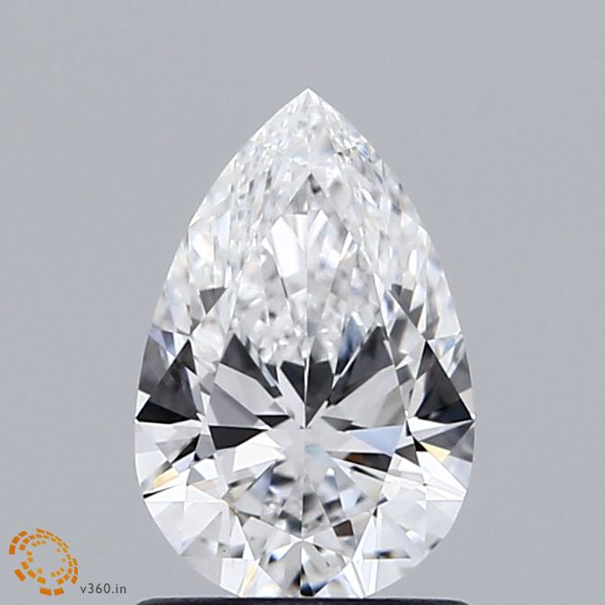 1.03 Carat Pear Lab Grown Diamond, Excellent Polish, D Color, VVS1 Clarity