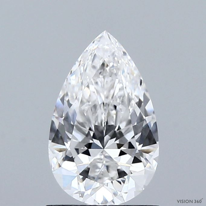 1.06 Carat Pear Lab Grown Diamond, Excellent Polish, E Color, VVS2 Clarity