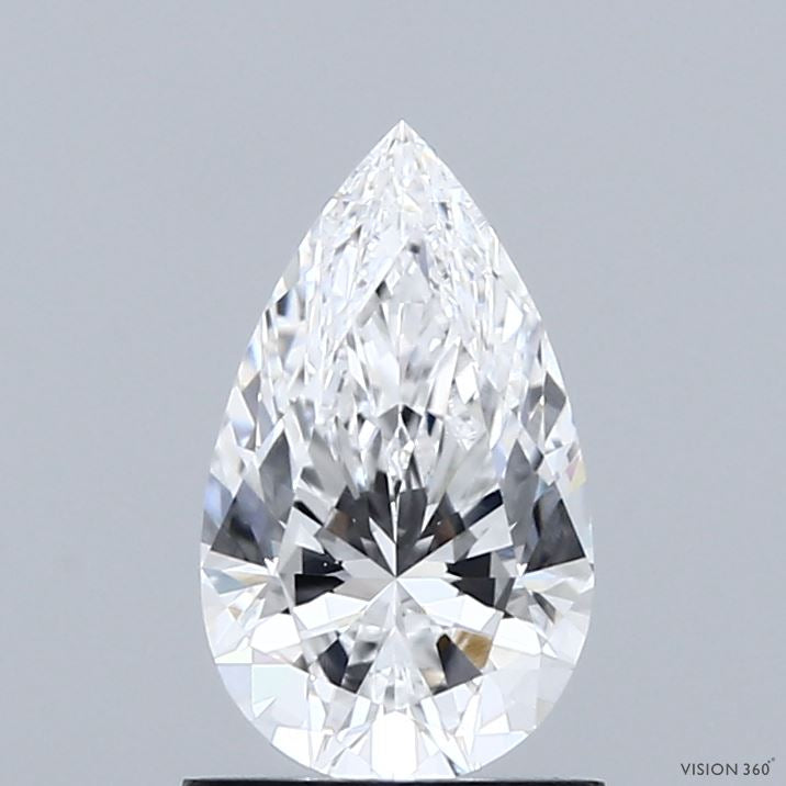 1.07 Carat Pear Lab Grown Diamond, Excellent Polish, D Color, VVS1 Clarity