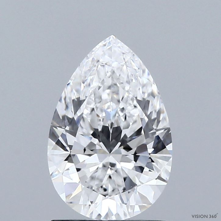 1.50 Carat Pear Lab Grown Diamond, Excellent Polish, D Color, VS1 Clarity