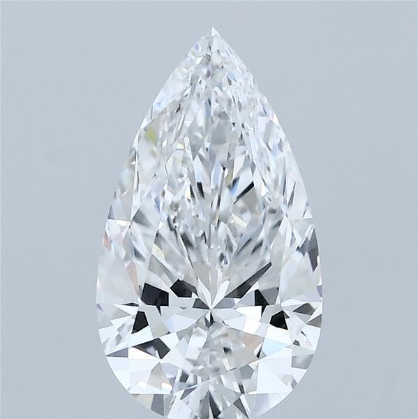 1.50 Carat Pear Lab Grown Diamond, Excellent Polish, D Color, VVS2 Clarity