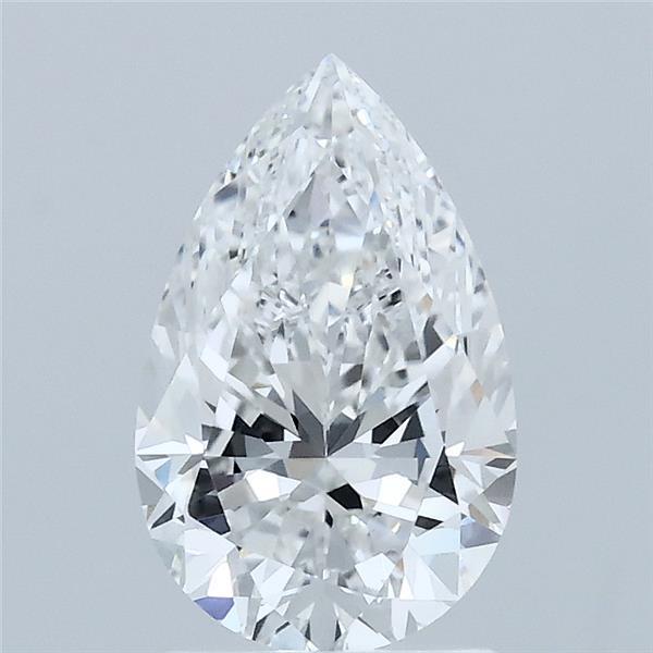 1.50 Carat Pear Lab Grown Diamond, Excellent Polish, E Color, VVS2 Clarity