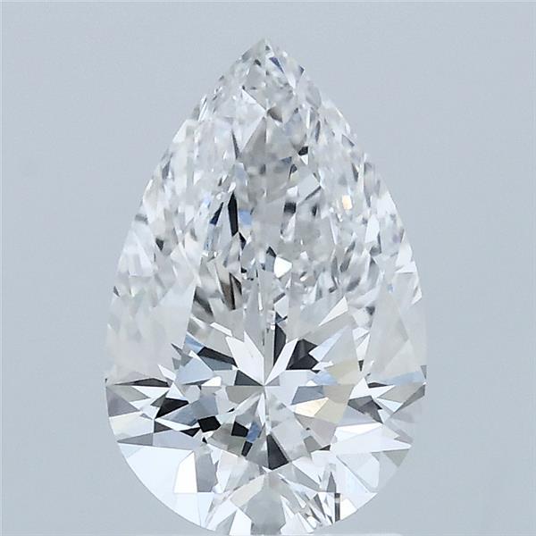 1.50 Carat Pear Lab Grown Diamond, Excellent Polish, F Color, VVS2 Clarity