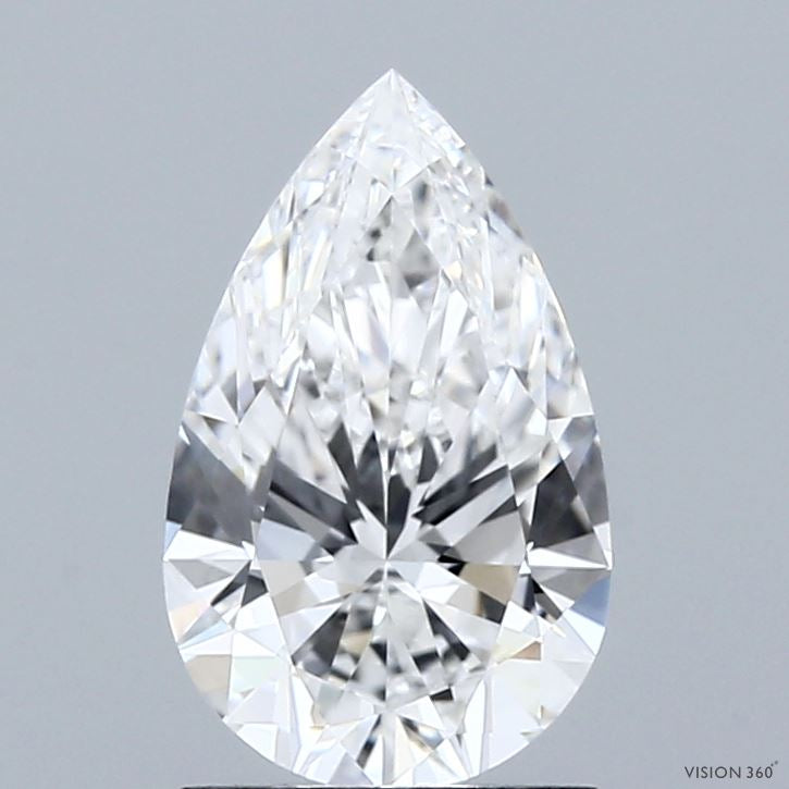 1.51 Carat Pear Lab Grown Diamond, Excellent Polish, D Color, VVS1 Clarity