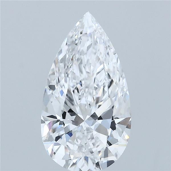 1.52 Carat Pear Lab Grown Diamond, Excellent Polish, D Color, VVS2 Clarity