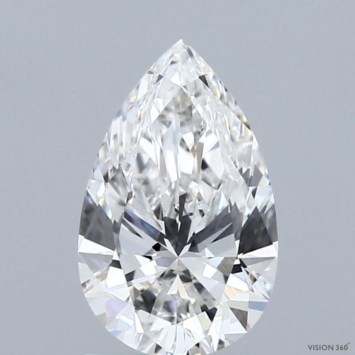 1.55 Carat Pear Lab Grown Diamond, Excellent Polish, F Color, VS1 Clarity