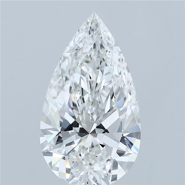 1.84 Carat Pear Lab Grown Diamond, Excellent Polish, E Color, VVS2 Clarity