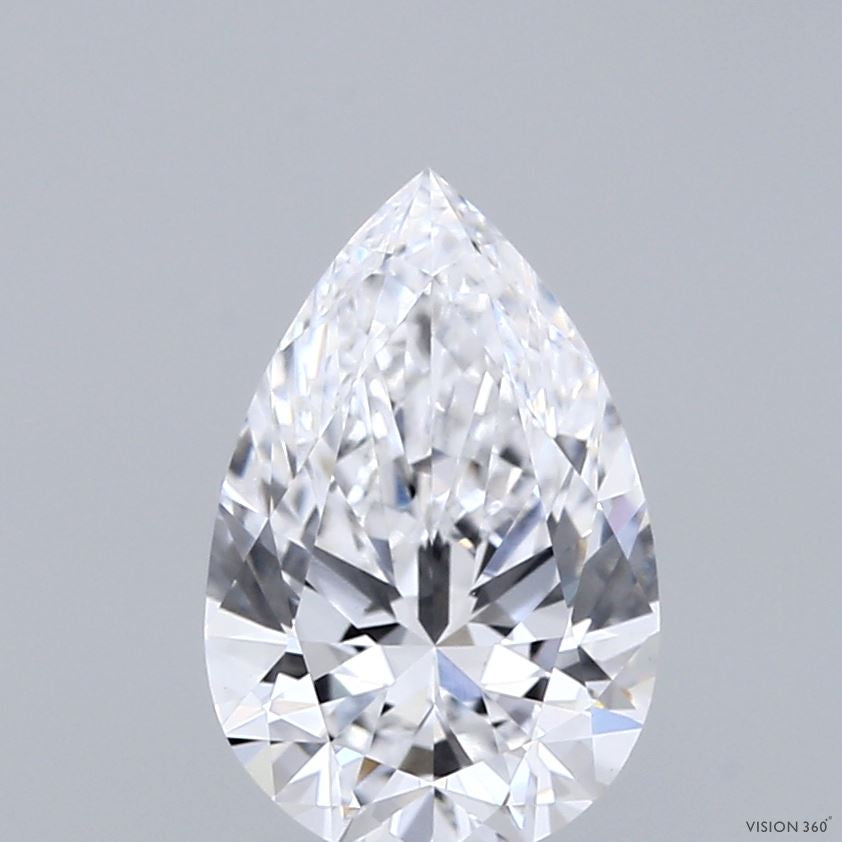 1.97 Carat Pear Lab Grown Diamond, Excellent Polish, D Color, VS1 Clarity