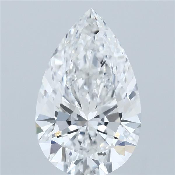 2.01 Carat Pear Lab Grown Diamond, Excellent Polish, E Color, VVS1 Clarity