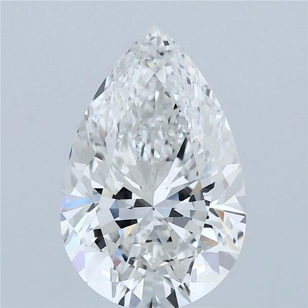 2.01 Carat Pear Lab Grown Diamond, Excellent Polish, F Color, VVS2 Clarity