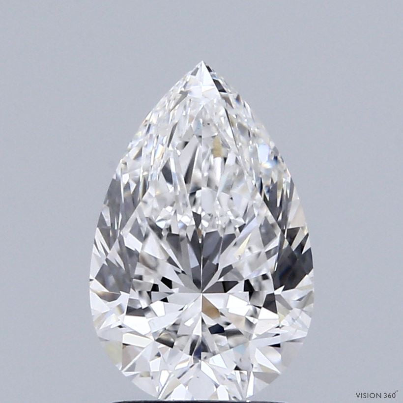 2.03 Carat Pear Lab Grown Diamond, Excellent Polish, F Color, VS1 Clarity