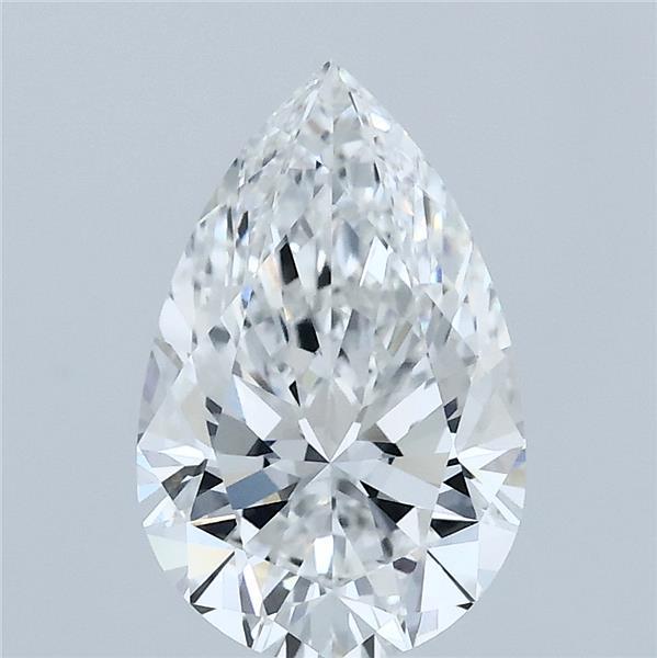 2.06 Carat Pear Lab Grown Diamond, Excellent Polish, E Color, VVS1 Clarity