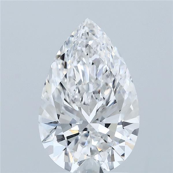 2.08 Carat Pear Lab Grown Diamond, Excellent Polish, E Color, VVS1 Clarity