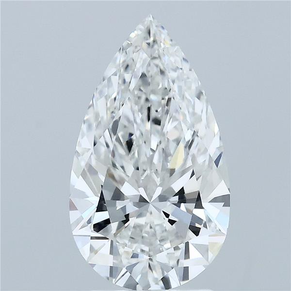 2.10 Carat Pear Lab Grown Diamond, Excellent Polish, F Color, VVS2 Clarity