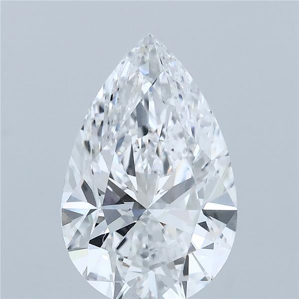 2.21 Carat Pear Lab Grown Diamond, Excellent Polish, D Color, VVS2 Clarity