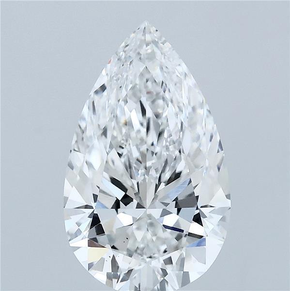 2.50 Carat Pear Lab Grown Diamond, Excellent Polish, E Color, VS1 Clarity