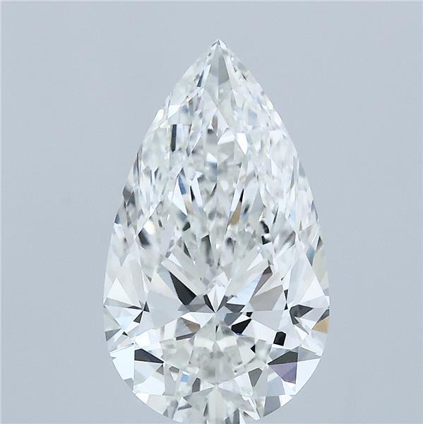 2.50 Carat Pear Lab Grown Diamond, Excellent Polish, F Color, VVS2 Clarity