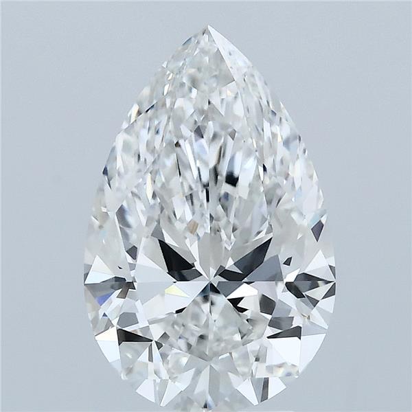 2.72 Carat Pear Lab Grown Diamond, Excellent Polish, F Color, VVS2 Clarity