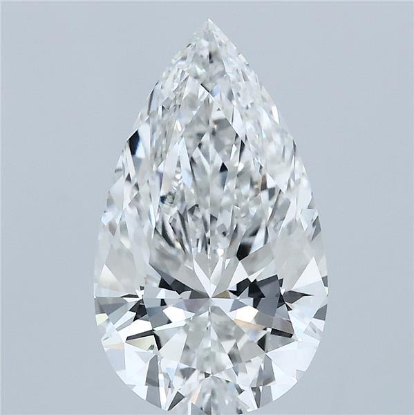 2.85 Carat Pear Lab Grown Diamond, Excellent Polish, E Color, VVS2 Clarity