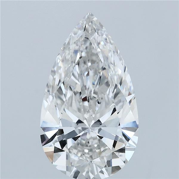 3.00 Carat Pear Lab Grown Diamond, Excellent Polish, F Color, VVS2 Clarity