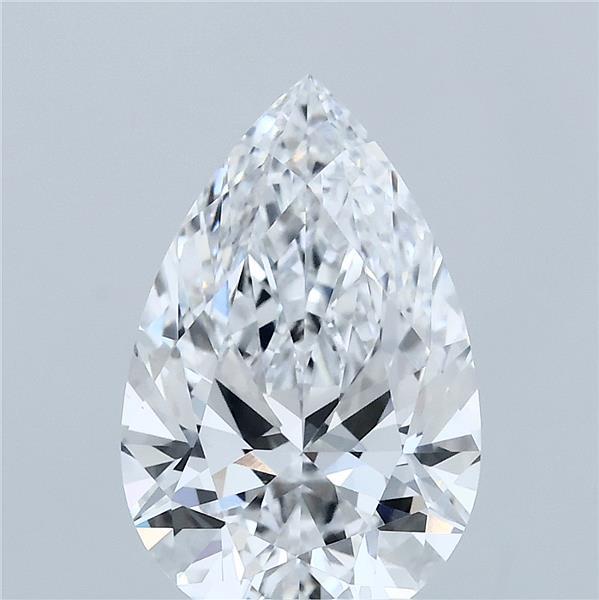 3.01 Carat Pear Lab Grown Diamond, Excellent Polish, D Color, VVS2 Clarity