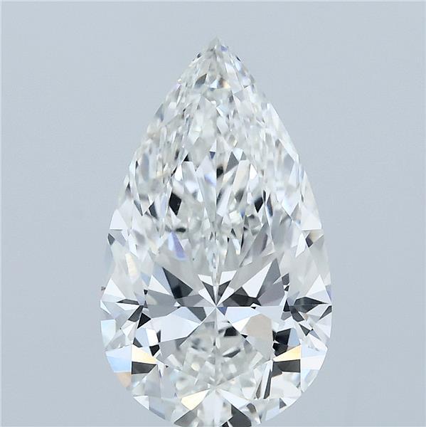 3.02 Carat Pear Lab Grown Diamond, Excellent Polish, F Color, VVS2 Clarity