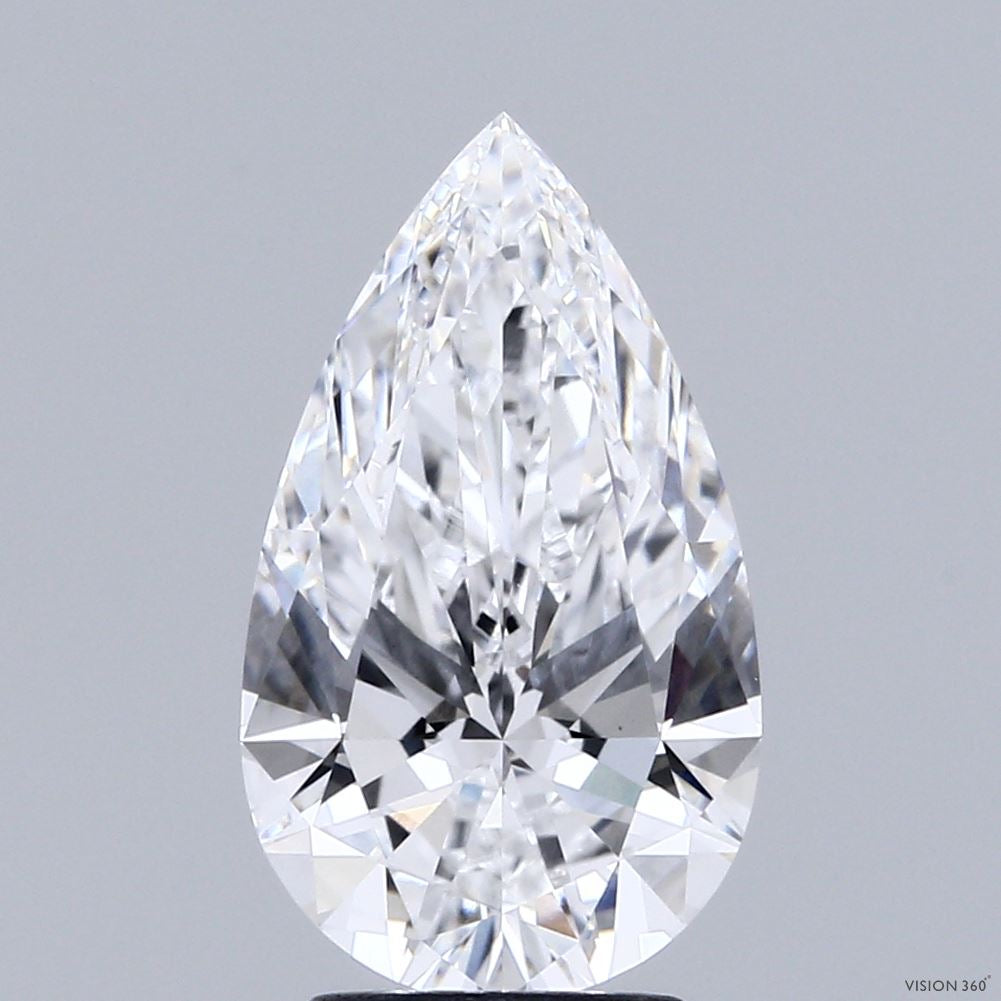 3.04 Carat Pear Lab Grown Diamond, Excellent Polish, D Color, VS1 Clarity