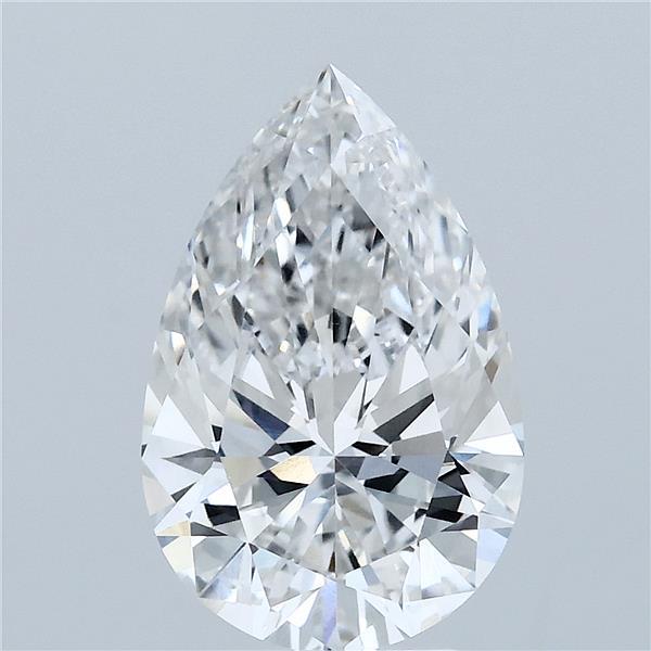 3.05 Carat Pear Lab Grown Diamond, Excellent Polish, F Color, VVS2 Clarity