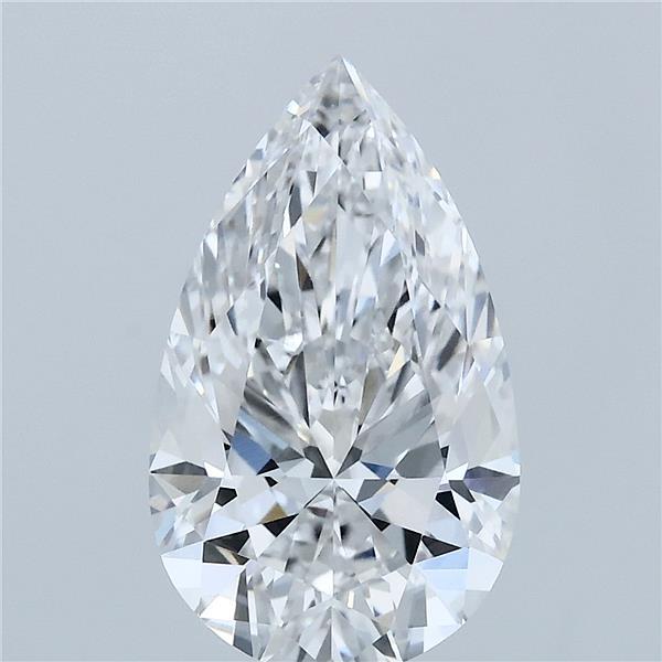 3.07 Carat Pear Lab Grown Diamond, Excellent Polish, E Color, VVS2 Clarity