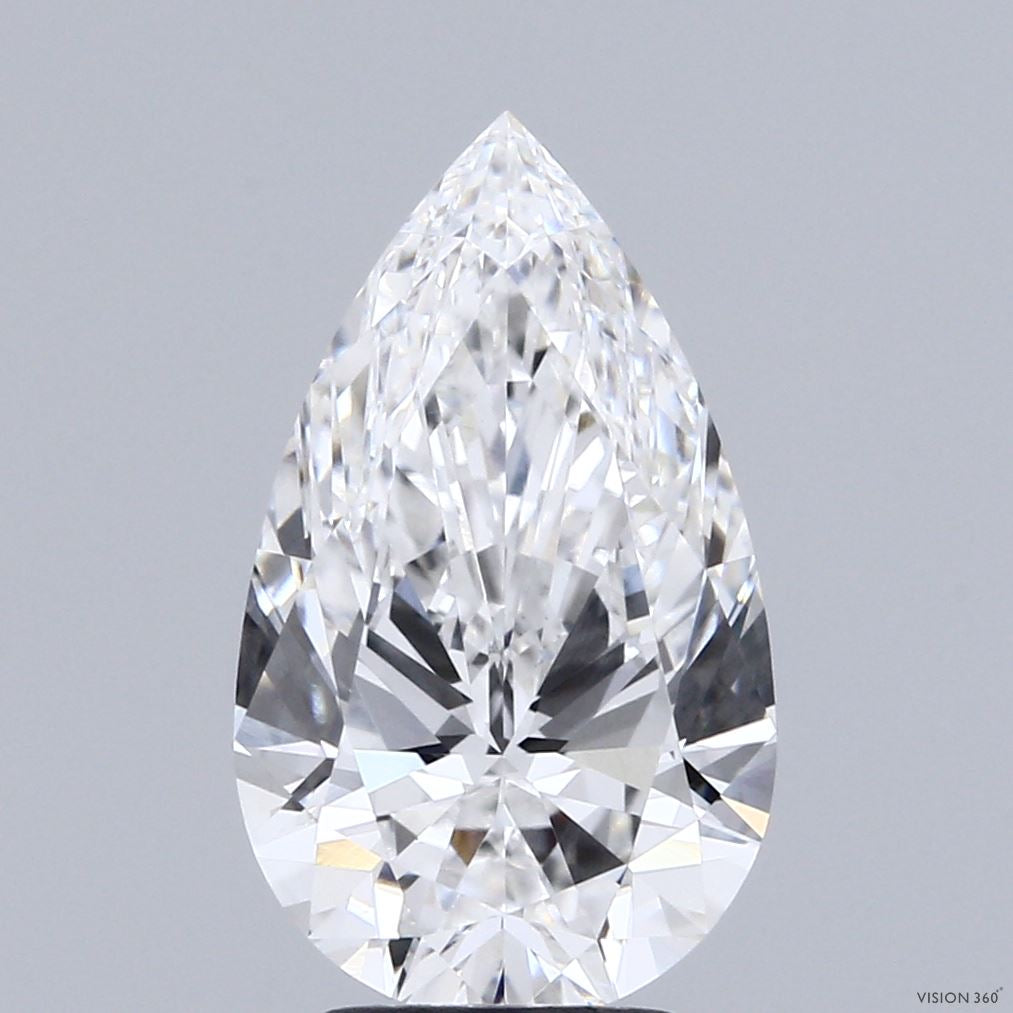 3.56 Carat Pear Lab Grown Diamond, Excellent Polish, E Color, VVS2 Clarity