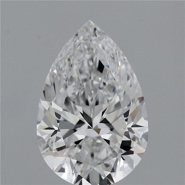 3.58 Carat Pear Lab Grown Diamond, Excellent Polish, D Color, VVS2 Clarity