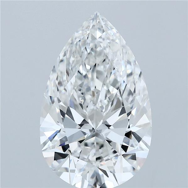 3.60 Carat Pear Lab Grown Diamond, Excellent Polish, E Color, VVS2 Clarity