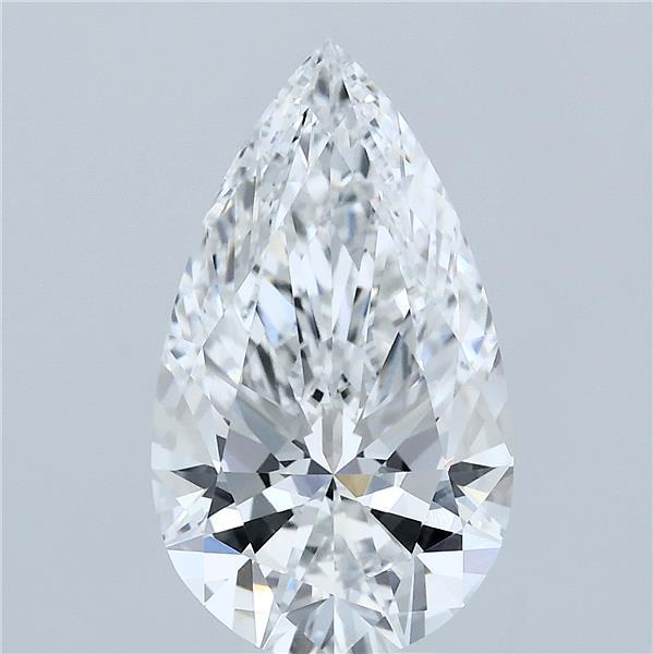 3.73 Carat Pear Lab Grown Diamond, Excellent Polish, E Color, VVS2 Clarity