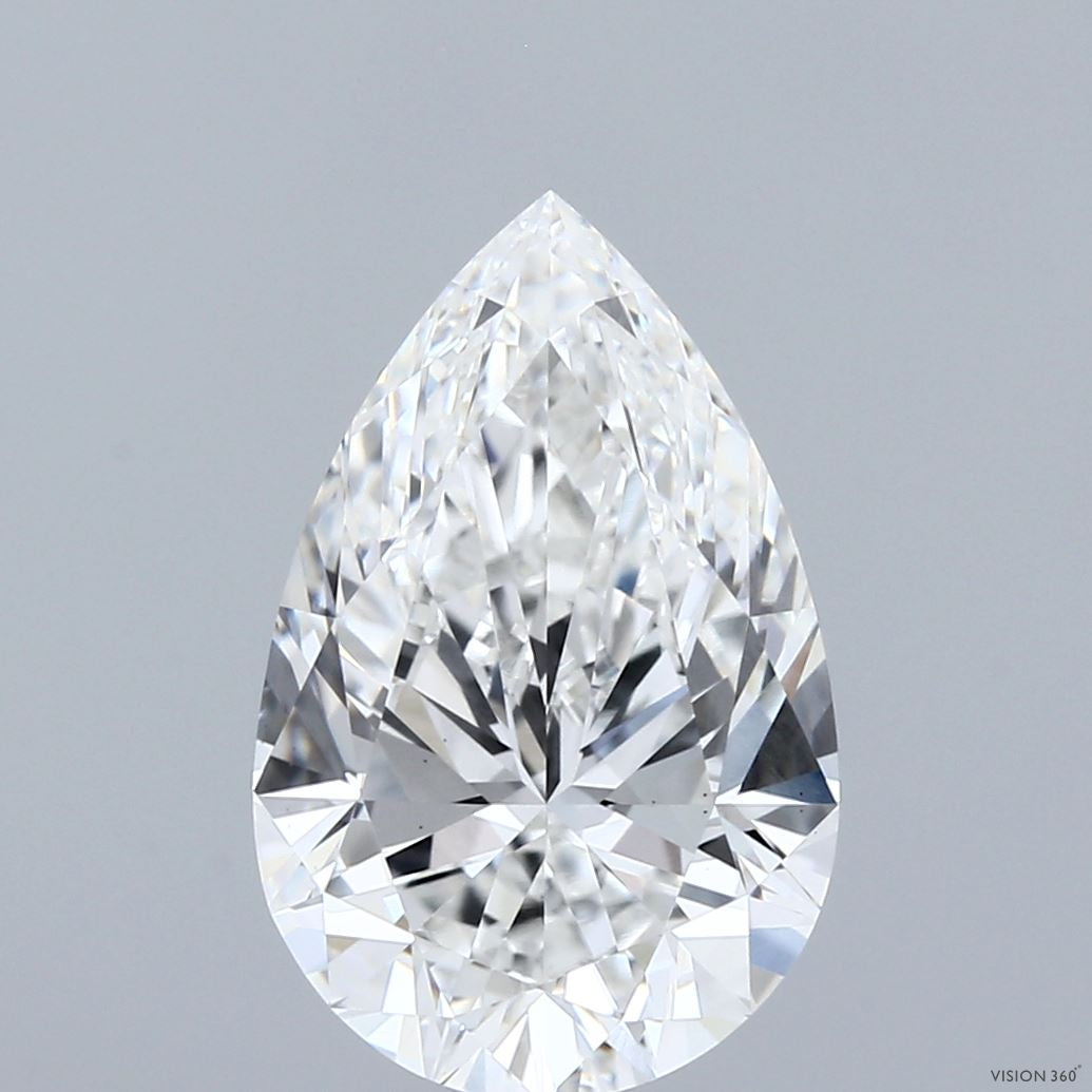 3.79 Carat Pear Lab Grown Diamond, Excellent Polish, E Color, VS1 Clarity