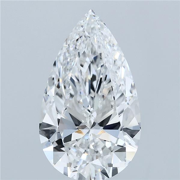 4.00 Carat Pear Lab Grown Diamond, Excellent Polish, E Color, VS1 Clarity