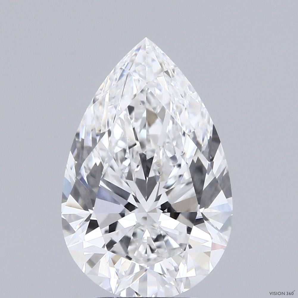 4.01 Carat Pear Lab Grown Diamond, Excellent Polish, E Color, VVS2 Clarity