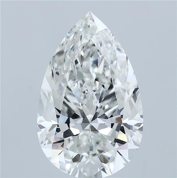4.01 Carat Pear Lab Grown Diamond, Excellent Polish, F Color, VVS2 Clarity