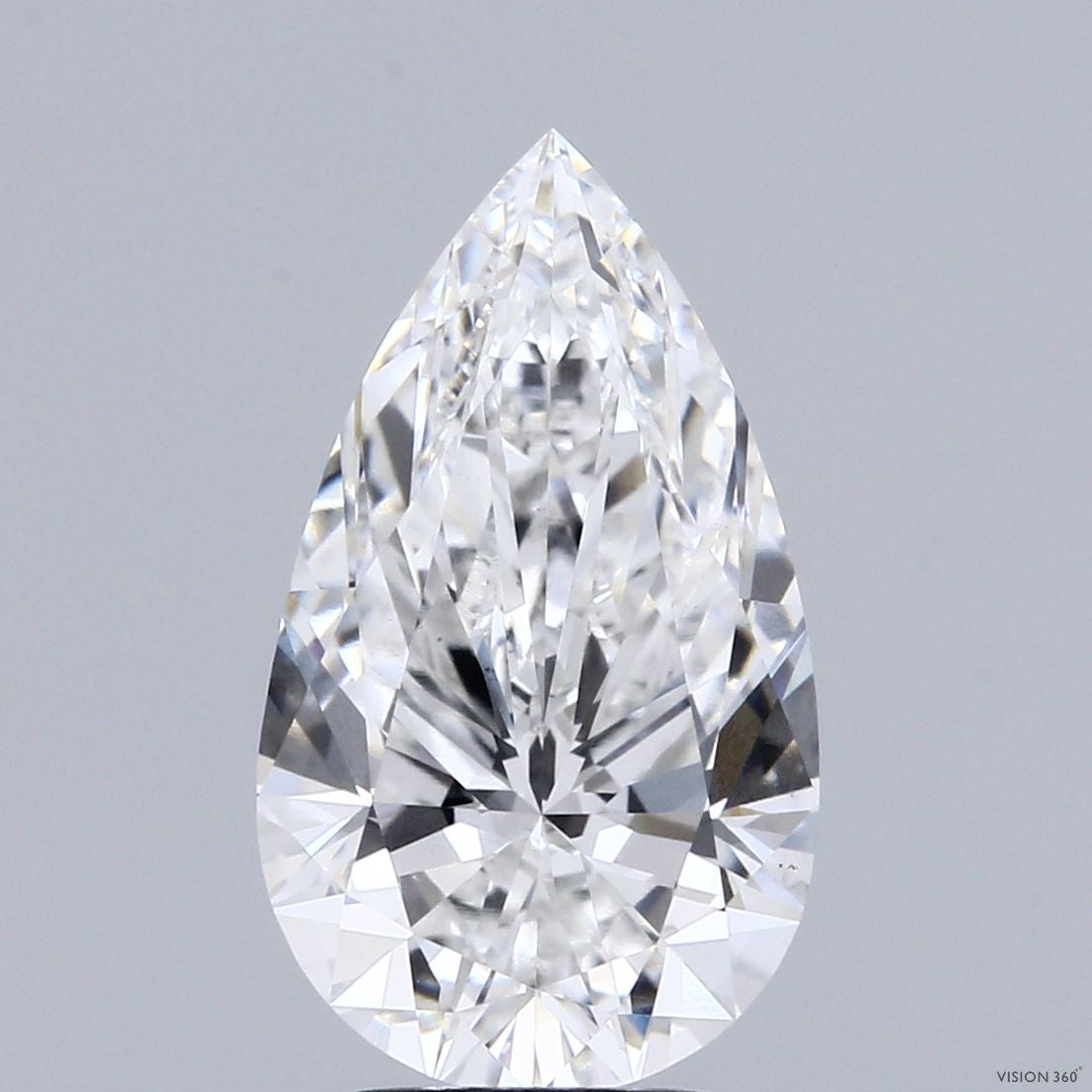 4.08 Carat Pear Lab Grown Diamond, Excellent Polish, E Color, VS1 Clarity