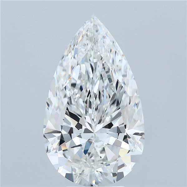 5.01 Carat Pear Lab Grown Diamond, Excellent Polish, F Color, VVS2 Clarity