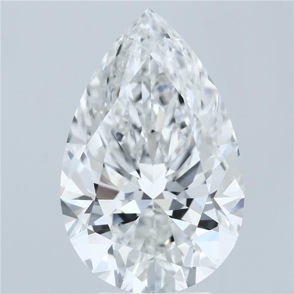 5.02 Carat Pear Lab Grown Diamond, Excellent Polish, F Color, VS1 Clarity