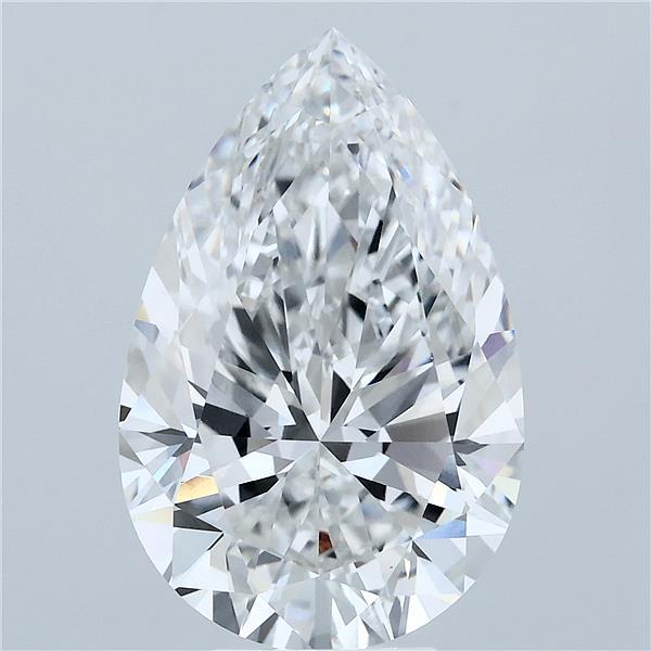 7.04 Carat Pear Lab Grown Diamond, Excellent Polish, E Color, VVS2 Clarity