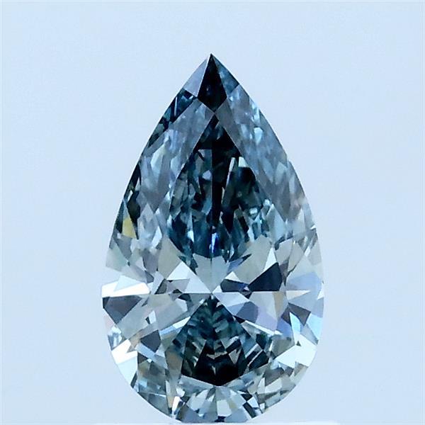 0.64 Carat Pear Lab Grown Diamond, Fancy Greyish Blue Color, VS1 Clarity