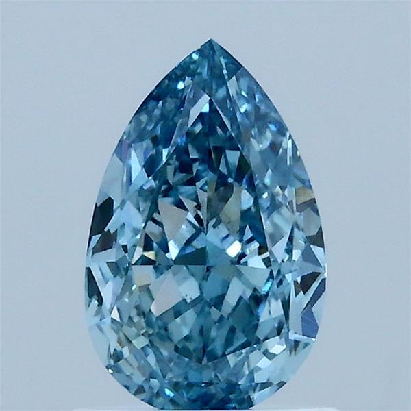 1.10 Carat Pear Lab Grown Diamond, Fancy Vivid Blue Color, VS2 Clarity